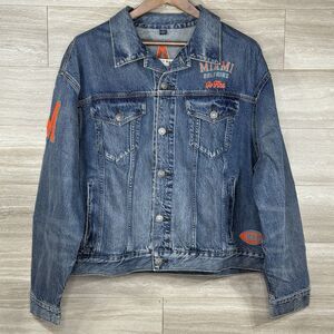 Miami Dolphins NFL American Eagle Denim Jean Jacket Football 1966 Mens XXL NWT
